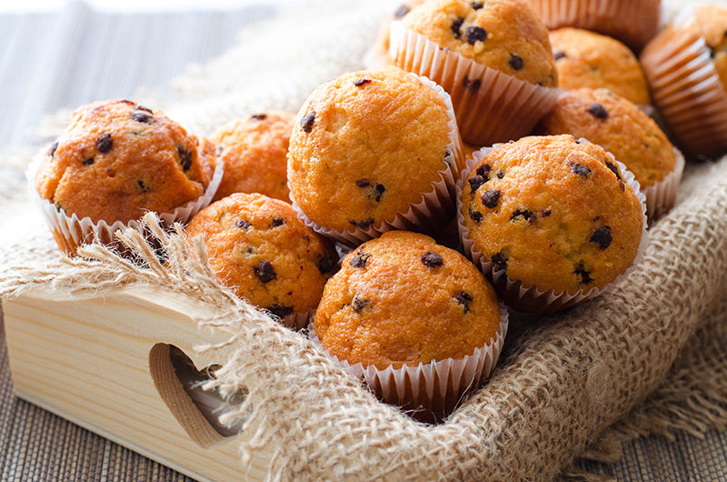 A tray of freshly baked muffins