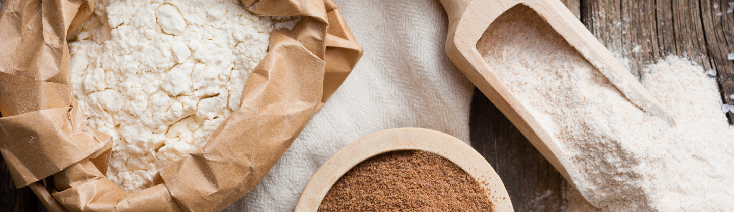 Various types of flour