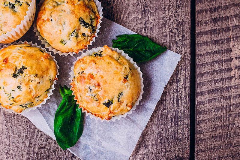 Fresh scones on outdoor table