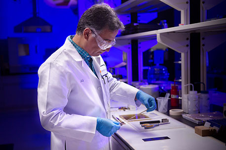A scientist in a Univar Solution Center