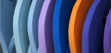 Multiple colored soles for shoes made with PU materials